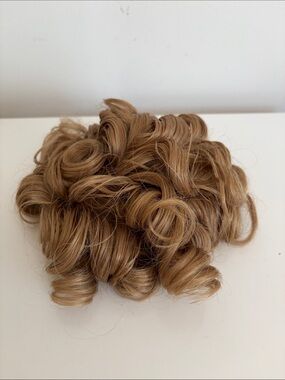 Blonde Curly Hairpiece - Natural Light Blonde Real Human Hair